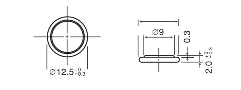 CR1220 battery size CR1220 battery size